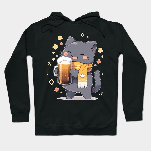 Beer Cat Hoodie by Underground Cargo